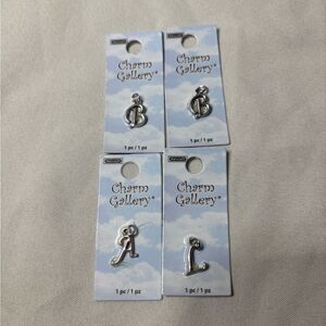 4 New Letters Halcraft Charm Gallery Pendant Jewelry Making Charms